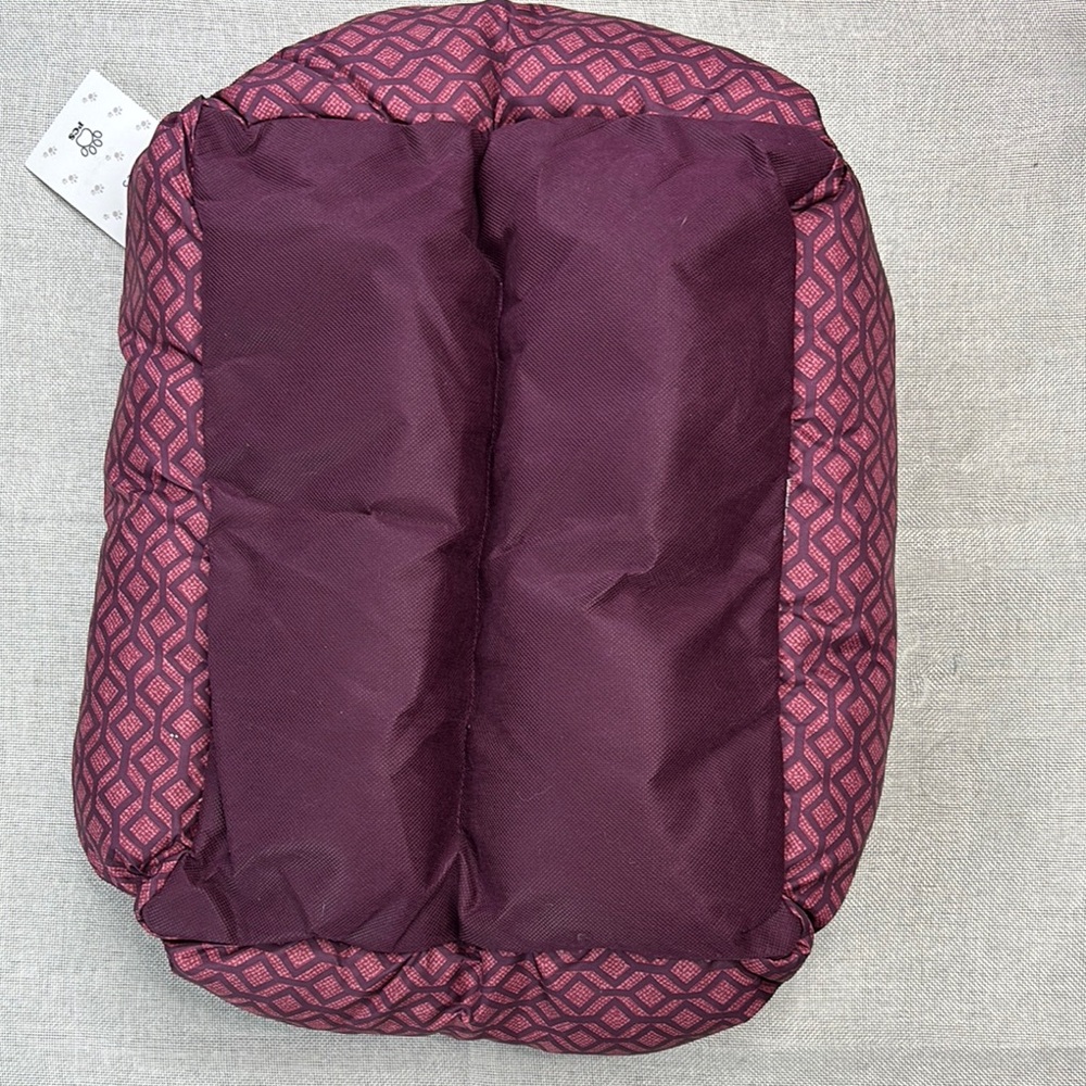 Cozy Tan and Pink Pet Small Bed - Picture 5 of 12